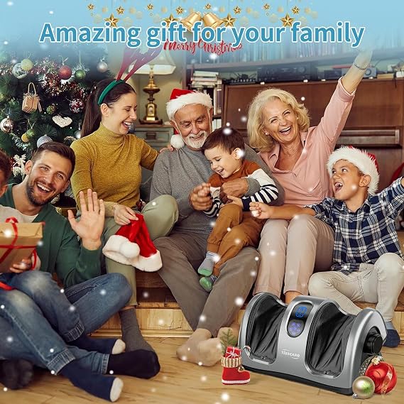 TISSCARE Shiatsu Foot Massager with Heat: FSA Eligible HSA Foot Massager for Neuropathy, Plantar Fasciitis and Pain Relief-Massage Feet/Leg/Calf/Ankle at Home/Office, Gifts for Women and Men
