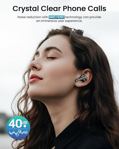 ZIUTY Wireless Earbuds, ANC ENC Noise Cancelling Ear Buds with Touch Screen