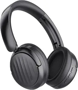 Bluetooth Headphones, Hybrid Active Noise Cancelling Over Ear Headphones 35H Playtime, HiFi Stereo Foldable wireless Headphones with Foam Ear Cups for Sports, Office, Travel