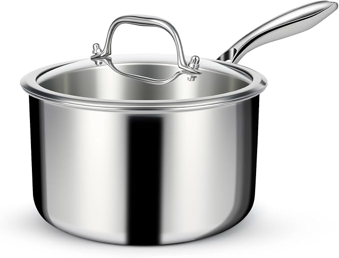 EWFEN Stainless Steel Saucepan – 3 QT with Lid