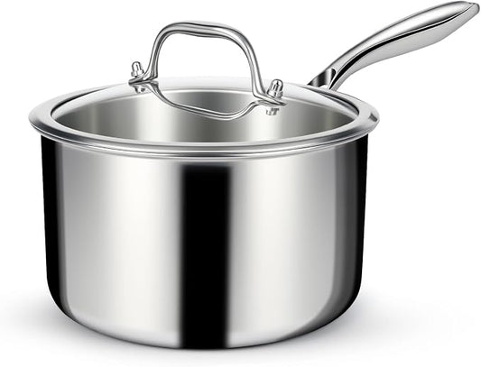 EWFEN Stainless Steel Saucepan – 3 QT with Lid