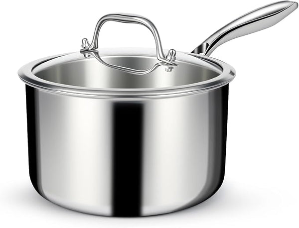 EWFEN Stainless Steel Saucepan – 3 QT with Lid