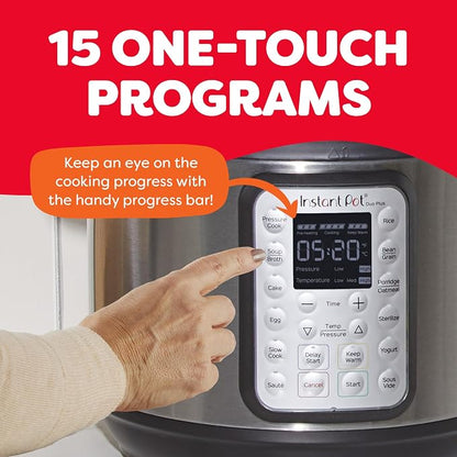 Instant Pot Duo Plus 6-Qt 9-in-1 Electric Pressure Cooker, Stainless Steel